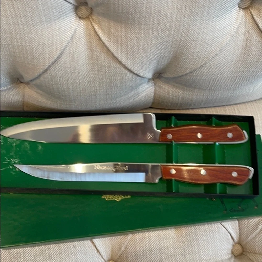 𝅺vintage Maxam Stainless Steel Knives Set of 2